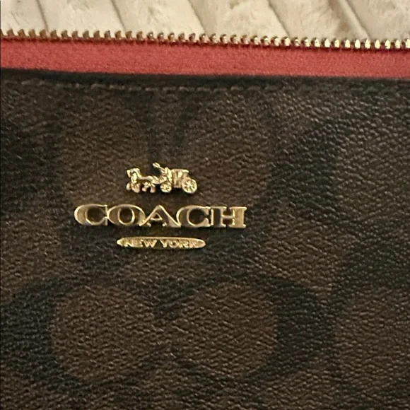 Coach Dark Brown and Red Crossbody Bag - Picture 6 of 6